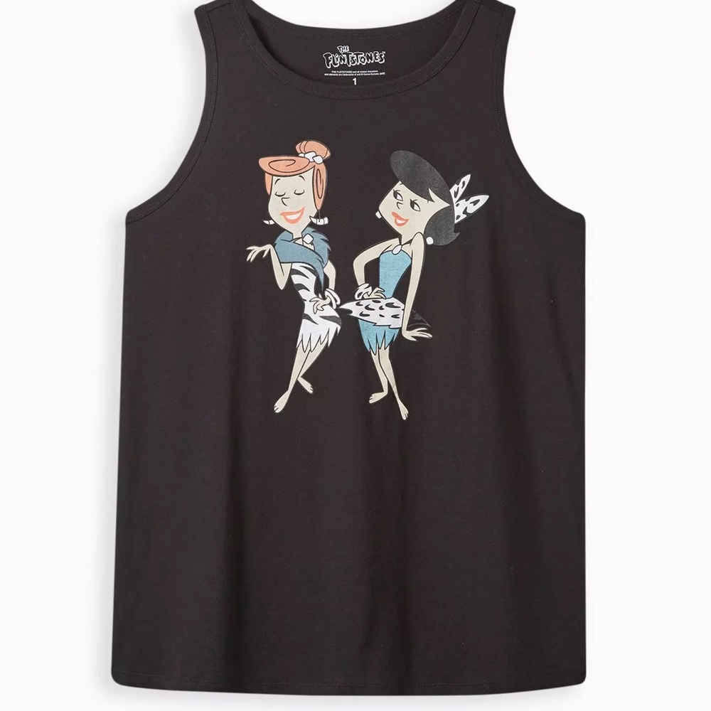 Torrid Black Flinstones Tank Top Sz 3